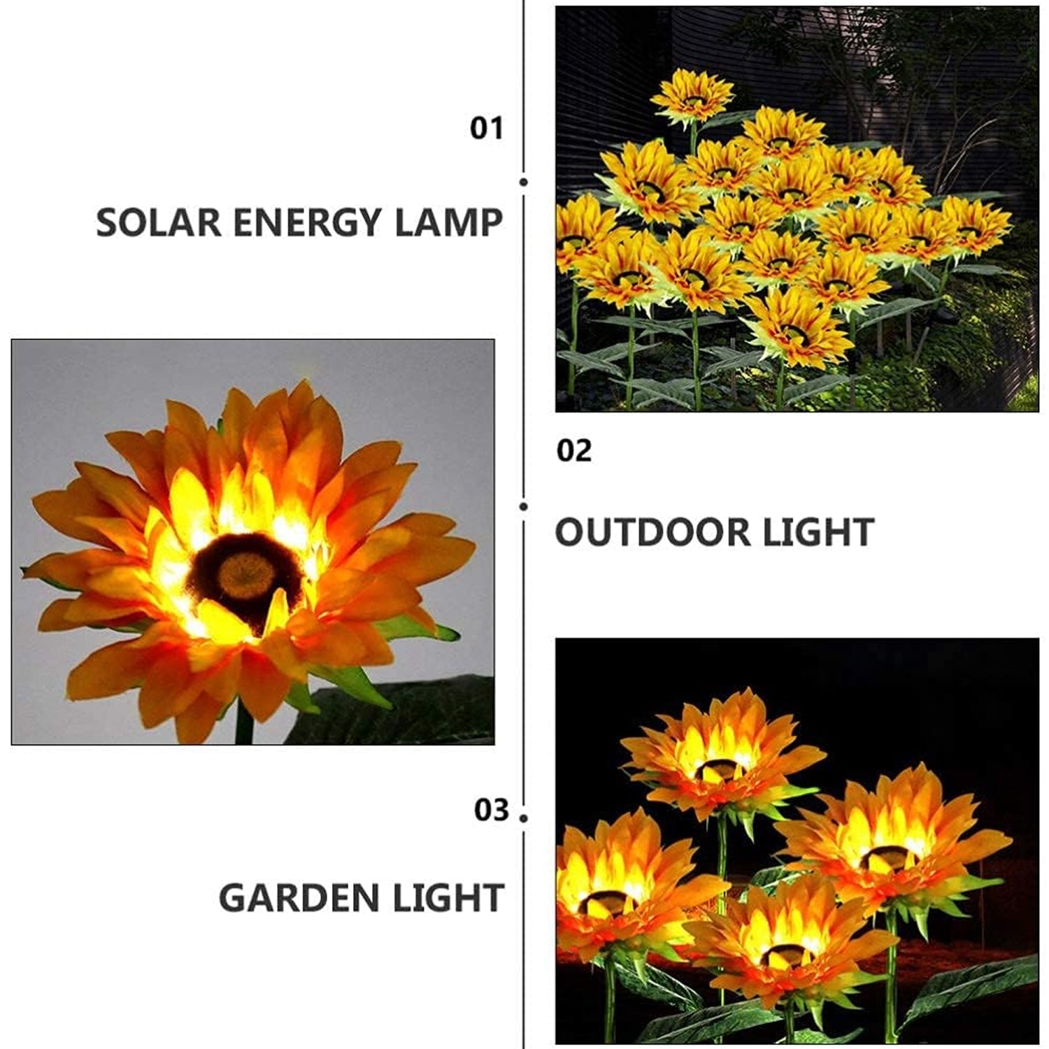 Sunlitec Solar Powered Sunflower Lights Sunlitec Solar Powered Sunflower Lights